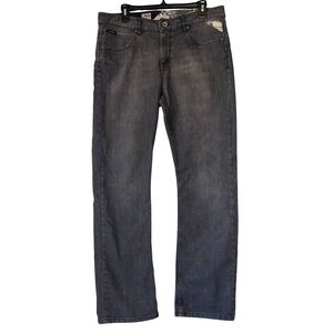 Volcom Enowen Dark Gray Classic Straight Leg Jeans